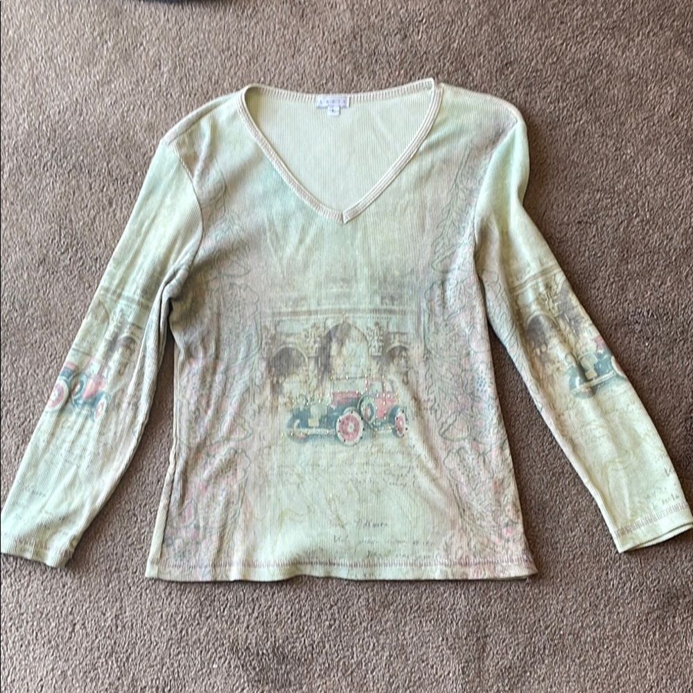Lapis Pastel Green Long Sleeve Tee